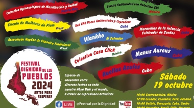 Festival por la Dignidad de los Pueblos. Artes para Respirar 2024.