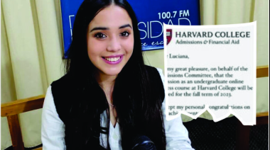 Joven que cursa dos carreras en Pilar gana una beca para Harvard