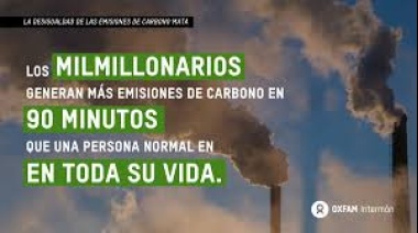 Los milmillonarios generan más emisiones de carbono en 90 minutos que una persona promedio en toda su vida