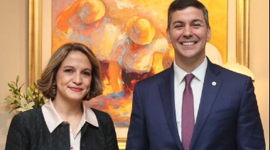 La despedida entre Lea Giménez y el presidente Santiago Peña