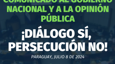 COMUNICADO AL GOBIERNO NACIONAL Y A LA OPINIÓN PÚBLICA