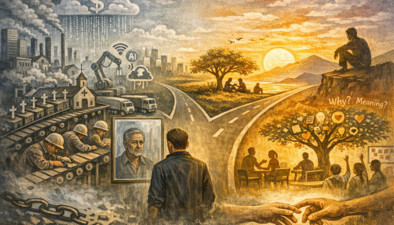 La mente materialista está tratando de resolver una crisis existencial