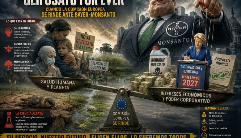 Glifosato for ever: cuando la Comisión Europea se rinde ante Bayer-Monsanto