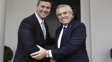 El presidente de Argentina Alberto Fernández recibió a Santiago Peña, presidente electo de Paraguay