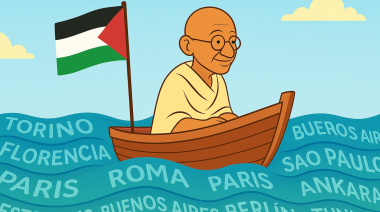Gandhi rumbo a Gaza
