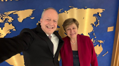 Carlos Fernández Valdovinos reaparece en el FMI con Kristalina Georgieva; Directora del FMI.