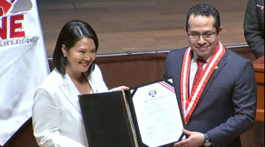 Perú: JNE entrega credenciales a Keiko Fujimori como presidenta constitucional de la República