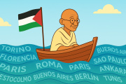 Gandhi rumbo a Gaza
