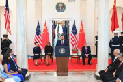 El discurso del presidente chino en la bienvenida que le brindó Trump
